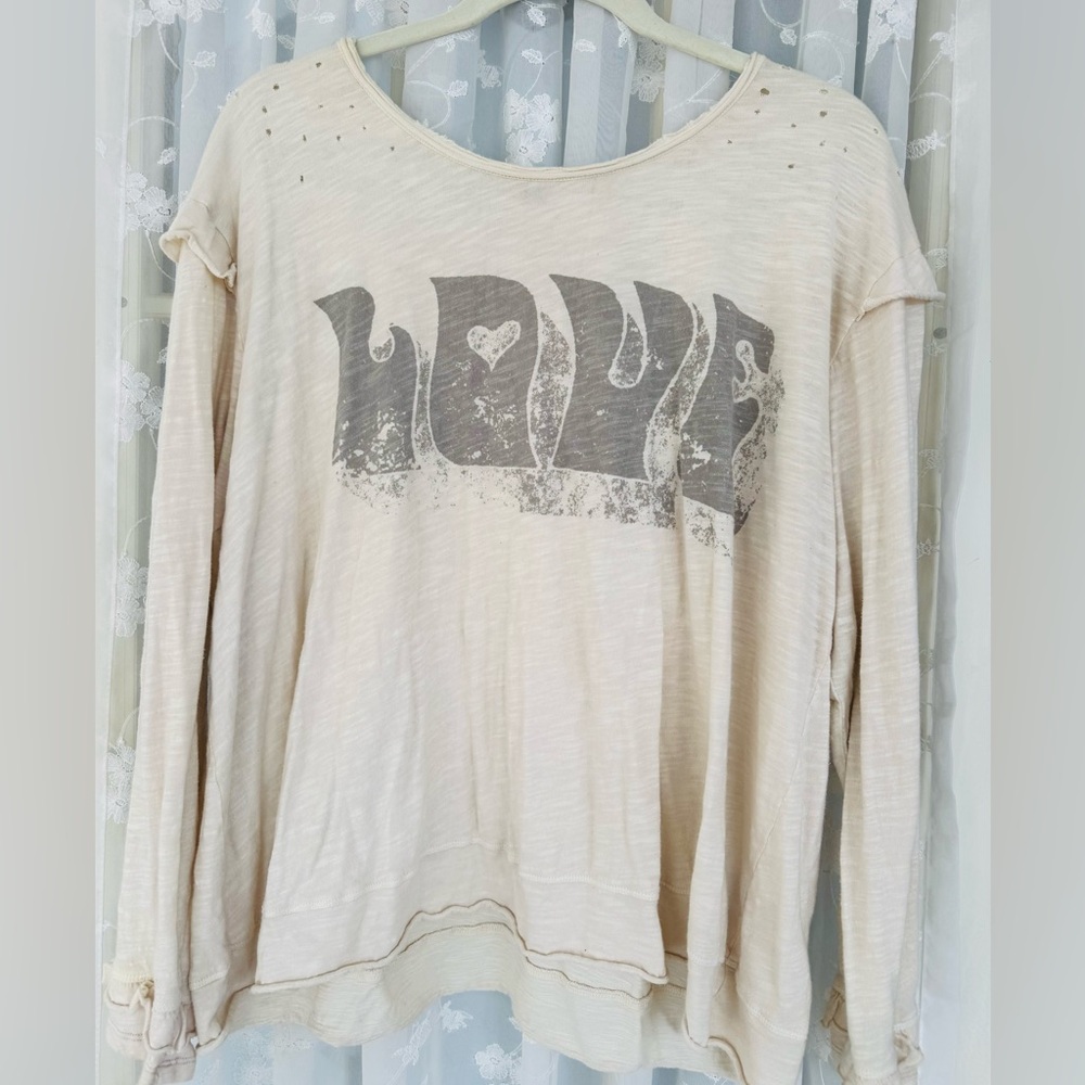 💕 Magnolia Pearl Cotton Jersey *Love* Ruffled Long Sleeve Tee